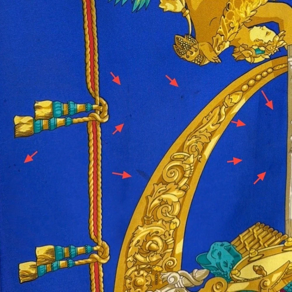 Hermes Paris Hommage a Charles Garnier Silk Scarf Blue Gold Bergdorf Goodman